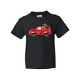 thumbnail image 1 of Inktastic Christmas Red Vintage Truck with Presents Youth T-Shirt, 1 of 5