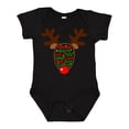 thumbnail image 1 of Inktastic Christmas Reindeer Face with Names and Red Nose Boys or Girls Baby Bodysuit, 1 of 5