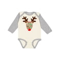 thumbnail image 1 of Inktastic Christmas Reindeer Face with Names and Red Nose Boys or Girls Long Sleeve Baby Bodysuit, 1 of 5