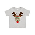 thumbnail image 1 of Inktastic Christmas Reindeer Face with Names and Red Nose Boys or Girls Toddler T-Shirt, 1 of 5