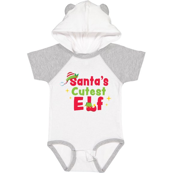Inktastic Christmas Santa's Cutest Elf Boys or Girls Baby Bodysuit