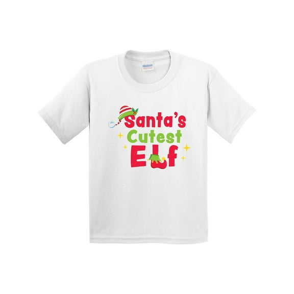 Inktastic Christmas Santa's Cutest Elf Youth T-Shirt