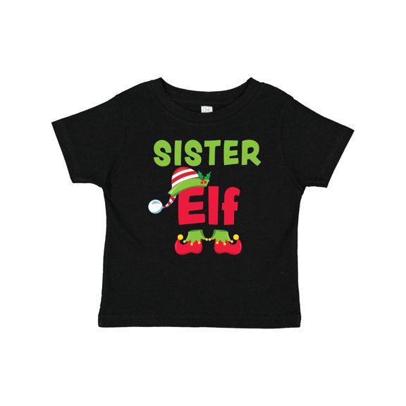 Inktastic Christmas Sister Elf Girls Baby T-Shirt