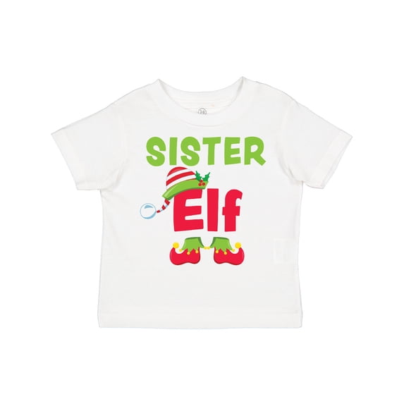 Inktastic Christmas Sister Elf Girls Toddler T-Shirt