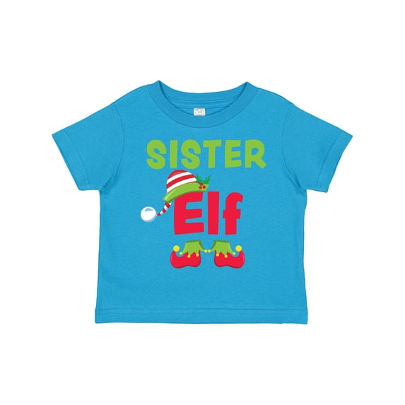 Inktastic Christmas Sister Elf Girls Toddler T-Shirt