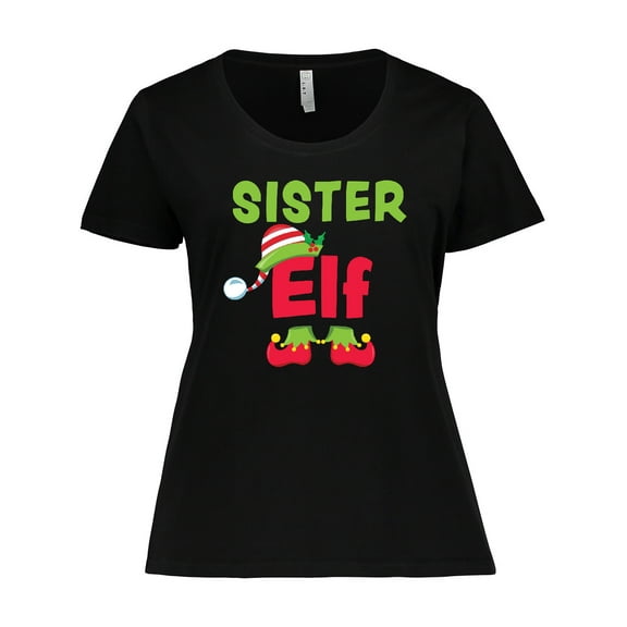 Inktastic Christmas Sister Elf Women's Plus Size T-Shirt