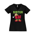 thumbnail image 1 of Inktastic Christmas Sister Elf Women's Plus Size V-Neck T-Shirt, 1 of 5