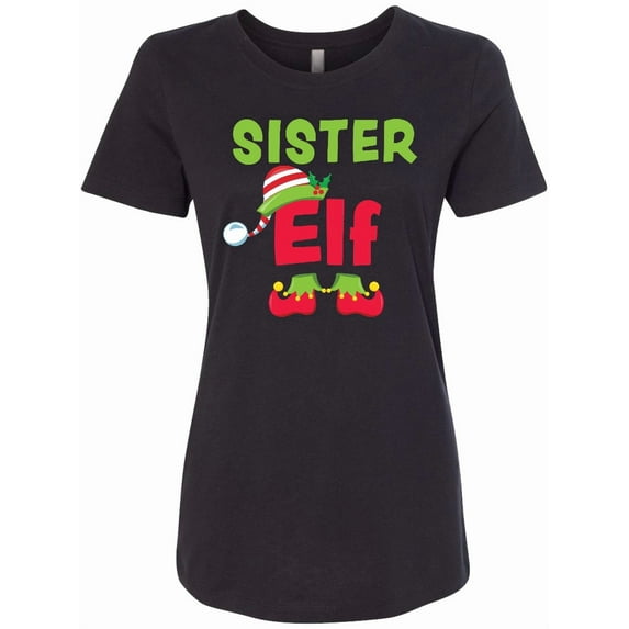 Inktastic Christmas Sister Elf Women's T-Shirt