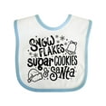 thumbnail image 1 of Inktastic Christmas Snowflakes Sugar Cookies and Santa Boys or Girls Baby Bib, 1 of 4