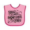 thumbnail image 1 of Inktastic Christmas Snowflakes Sugar Cookies and Santa Boys or Girls Baby Bib, 1 of 4