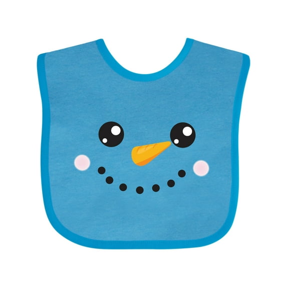 Inktastic Christmas Snowman, White Snowman, Carrot Nose Boys or Girls Baby Bib