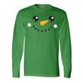 thumbnail image 1 of Inktastic Christmas Snowman, White Snowman, Carrot Nose Long Sleeve T-Shirt, 1 of 5