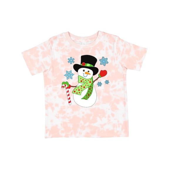Inktastic Christmas Snowman in Top Hat with Candy Cane Boys or Girls Toddler T-Shirt