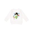 thumbnail image 1 of Inktastic Christmas Snowman in Top Hat with Candy Cane Toddler Sweatshirt, 1 of 4