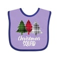 thumbnail image 1 of Inktastic Christmas Squad with Plaid Trees Boys or Girls Baby Bib, 1 of 4
