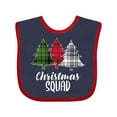 thumbnail image 1 of Inktastic Christmas Squad with Plaid Trees Boys or Girls Baby Bib, 1 of 4