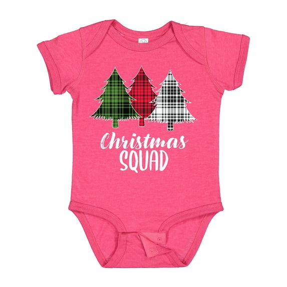 Inktastic Christmas Squad with Plaid Trees Boys or Girls Baby Bodysuit
