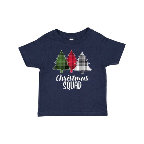 Inktastic Christmas Squad with Plaid Trees Boys or Girls Baby T-Shirt