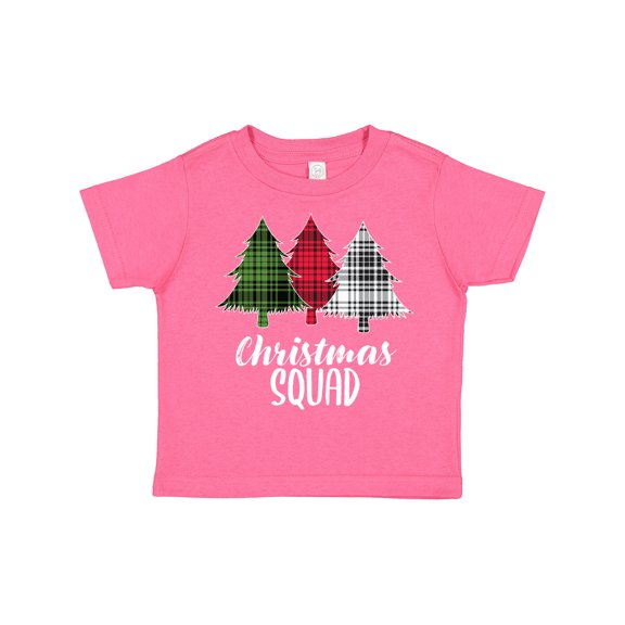 Inktastic Christmas Squad with Plaid Trees Boys or Girls Toddler T-Shirt