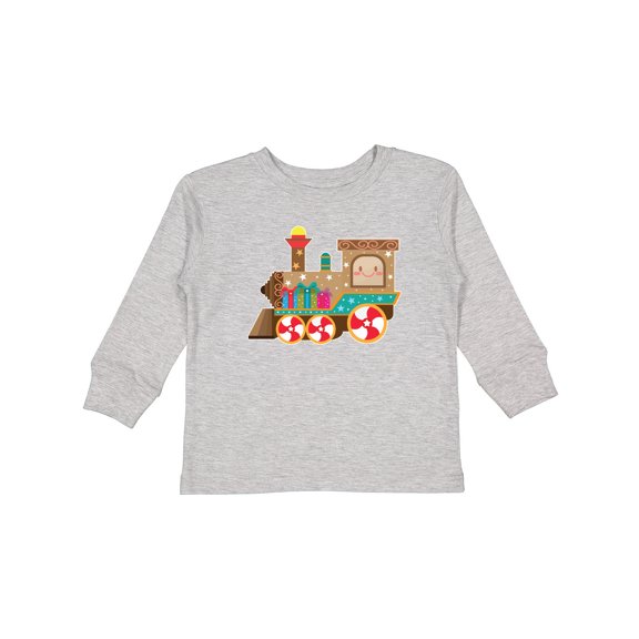 Inktastic Christmas Train Boys or Girls Long Sleeve Toddler T-Shirt