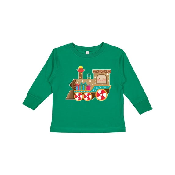 Inktastic Christmas Train Boys or Girls Long Sleeve Toddler T-Shirt