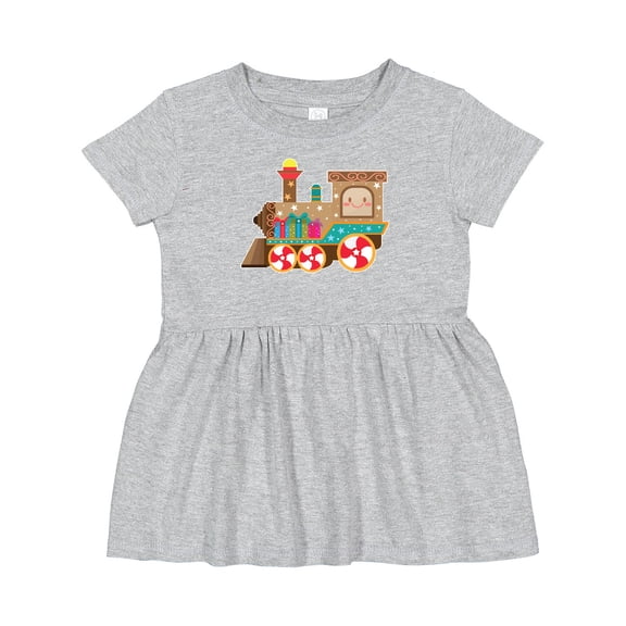 Inktastic Christmas Train Girls Baby Dress