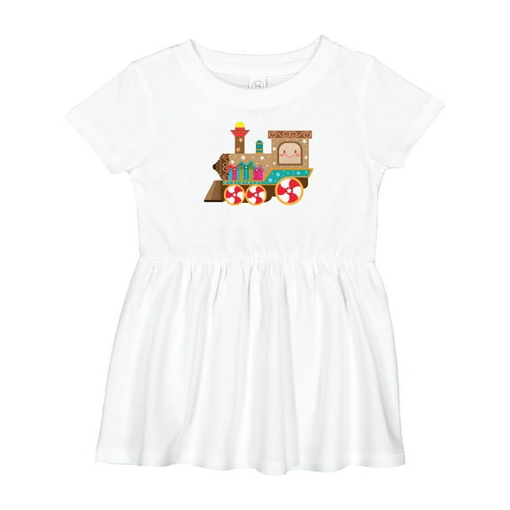 Inktastic Christmas Train Girls Baby Dress