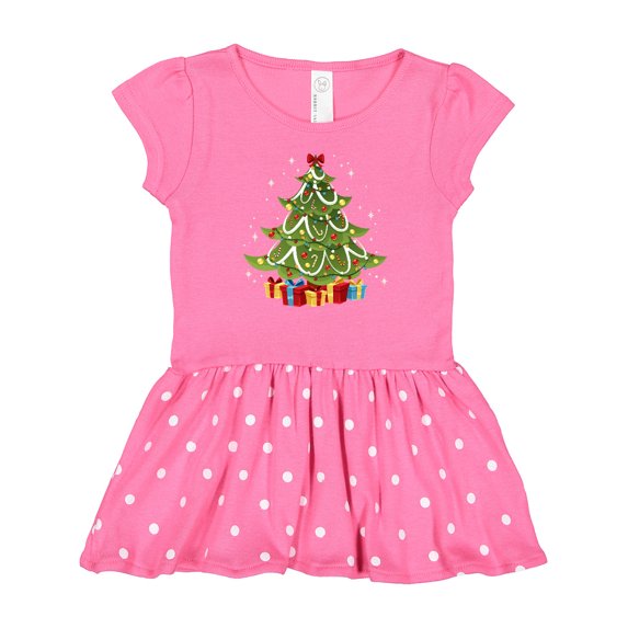 Inktastic Christmas Tree Gift Baby Girl Dress