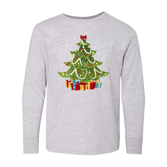 Inktastic Christmas Tree Long Sleeve Youth T-Shirt