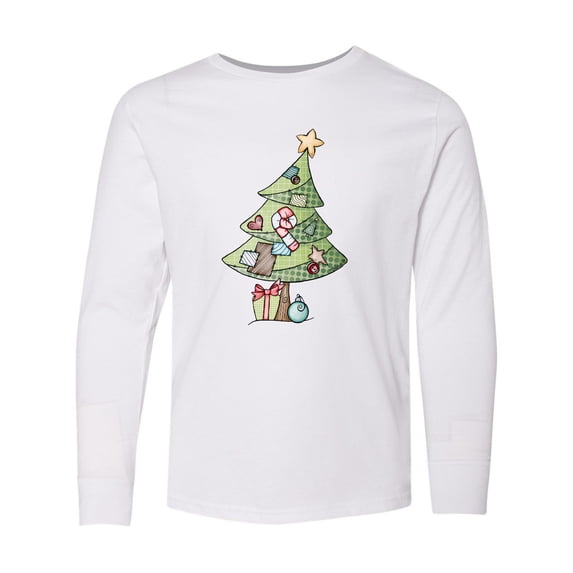 Inktastic Christmas Tree Long Sleeve Youth T-Shirt