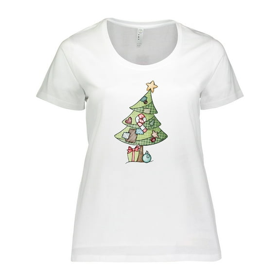 Inktastic Christmas Tree Women's Plus Size T-Shirt