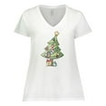 thumbnail image 1 of Inktastic Christmas Tree Women's Plus Size V-Neck T-Shirt, 1 of 5