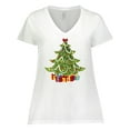 thumbnail image 1 of Inktastic Christmas Tree Women's Plus Size V-Neck T-Shirt, 1 of 5
