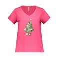 thumbnail image 1 of Inktastic Christmas Tree Women's Plus Size V-Neck T-Shirt, 1 of 4