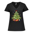 thumbnail image 1 of Inktastic Christmas Tree Women's Plus Size V-Neck T-Shirt, 1 of 5