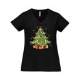 thumbnail image 1 of Inktastic Christmas Tree Women's Plus Size V-Neck T-Shirt, 1 of 5
