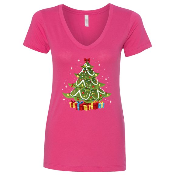 Inktastic Christmas Tree Women's V-Neck T-Shirt