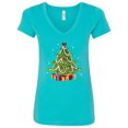 thumbnail image 1 of Inktastic Christmas Tree Women's V-Neck T-Shirt, 1 of 5