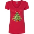 thumbnail image 1 of Inktastic Christmas Tree Women's V-Neck T-Shirt, 1 of 5