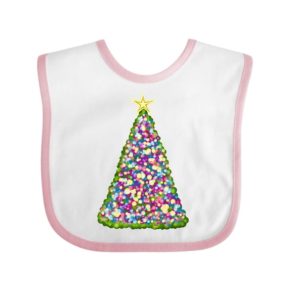Inktastic Christmas Tree of Lights Boys or Girls Baby Bib