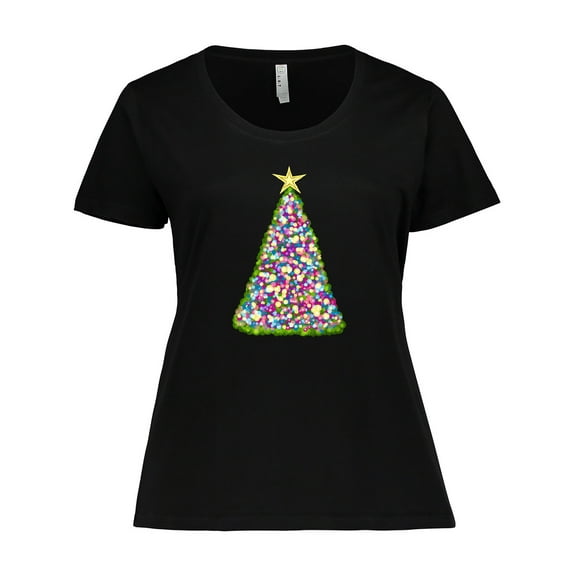 Inktastic Christmas Tree of Lights Women's Plus Size T-Shirt