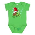 thumbnail image 1 of Inktastic Christmas Turtle in with Santa Hat and Snowflakes Boys or Girls Baby Bodysuit, 1 of 5