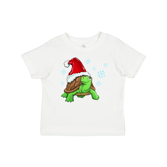 Inktastic Christmas Turtle in with Santa Hat and Snowflakes Boys or Girls Baby T-Shirt