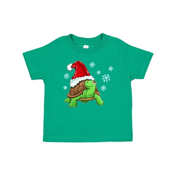 Inktastic Christmas Turtle in with Santa Hat and Snowflakes Boys or Girls Baby T-Shirt