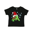 thumbnail image 1 of Inktastic Christmas Turtle in with Santa Hat and Snowflakes Boys or Girls Toddler T-Shirt, 1 of 5