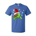 thumbnail image 1 of Inktastic Christmas Turtle in with Santa Hat and Snowflakes T-Shirt, 1 of 5