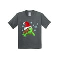 thumbnail image 1 of Inktastic Christmas Turtle in with Santa Hat and Snowflakes Youth T-Shirt, 1 of 5