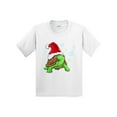 thumbnail image 1 of Inktastic Christmas Turtle in with Santa Hat and Snowflakes Youth T-Shirt, 1 of 5