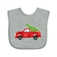 thumbnail image 1 of Inktastic Christmas Vintage Truck with Christmas Tree Boys or Girls Baby Bib, 1 of 4