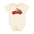 thumbnail image 1 of Inktastic Christmas Vintage Truck with Christmas Tree Boys or Girls Baby Bodysuit, 1 of 5
